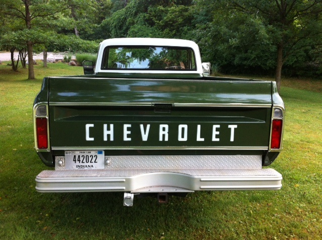 Truck rear view